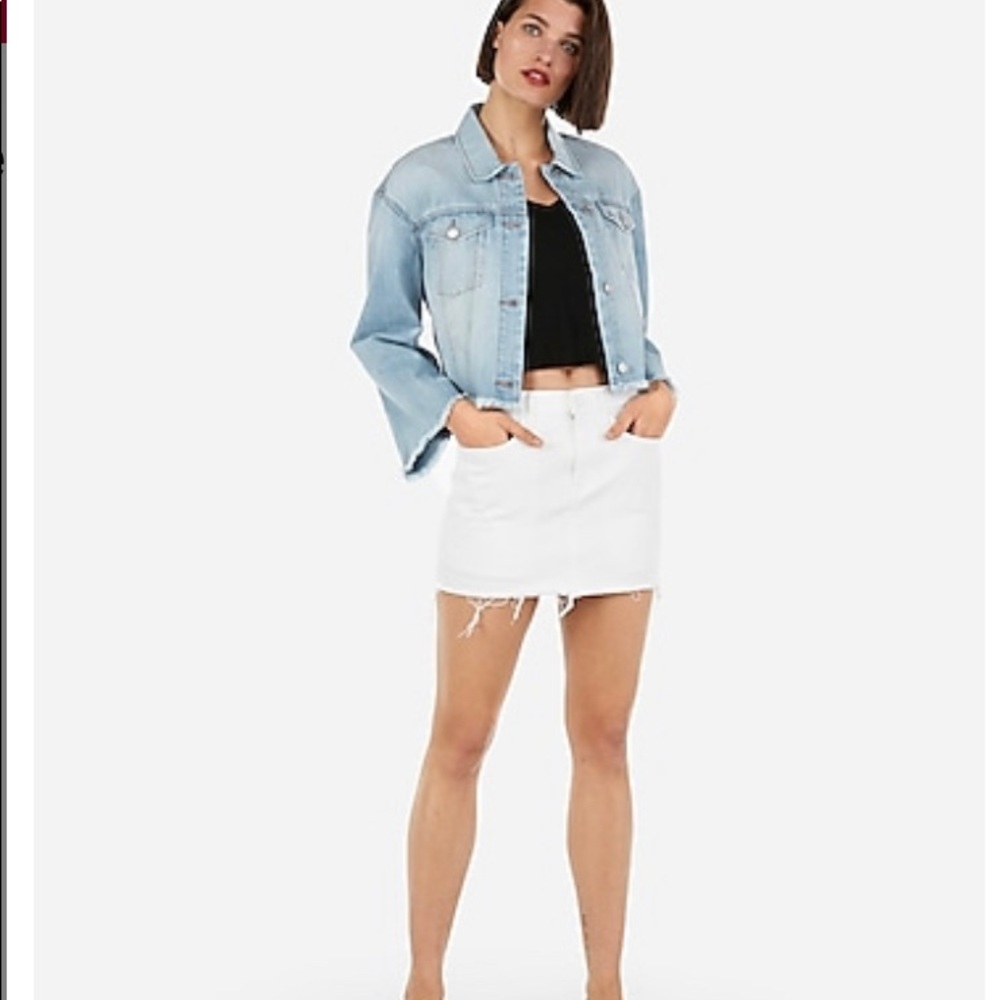 Express White Mini Skirt